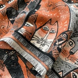 Luxury Winter Cashmere Colorful Kitten Design Scarf Women Warm Pashmina Blanket Poncho Scarves Female Oil painting Shawl Bufanda
