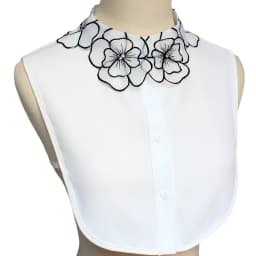 1 Piece of Abstract Embroidered Flower Fake Collar, an Embroidered Collar with an Elegant and Charming Style for Ladies, Eye-Cat
