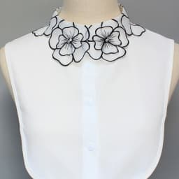 1 Piece of Abstract Embroidered Flower Fake Collar, an Embroidered Collar with an Elegant and Charming Style for Ladies, Eye-Cat