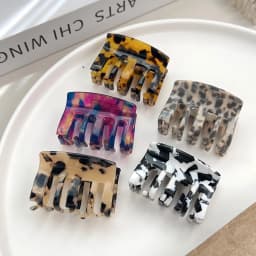 5CM Small Square Hair Claw 13 Colors Eco-friendly Acetate Claw Clips Retro Trendy Hair Clips for Women Girls Hair Accessories