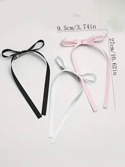 2 Pcs Fashion Simple Sweet Bow Ribbon Hair Clips For Women Girls Party Hair Accessories