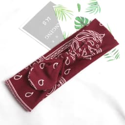 1pc Fashion Headband for Women Boho Print Vintage Cross Knot Elastic Hairbands Turban Bandanas Girls Hair Bands Hair Accessories
