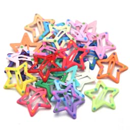 30pcs/lot Colorful Star Y2K BB Hair Clips Women Girls Cute Metal Snap Hairpin Side Barrettes For DIY Charm Headwear Accessories