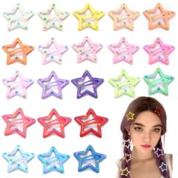 30pcs/lot Colorful Star Y2K BB Hair Clips Women Girls Cute Metal Snap Hairpin Side Barrettes For DIY Charm Headwear Accessories