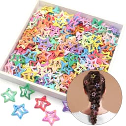 30pcs/lot Colorful Star Y2K BB Hair Clips Women Girls Cute Metal Snap Hairpin Side Barrettes For DIY Charm Headwear Accessories