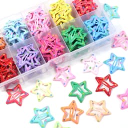 30pcs/lot Colorful Star Y2K BB Hair Clips Women Girls Cute Metal Snap Hairpin Side Barrettes For DIY Charm Headwear Accessories