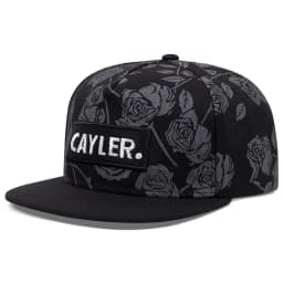New Trendy CAYLER Leaf Rose Flat Edge Hat Men's Street Hip Hop Hat Women's Outdoor Cycling Sunshade Hat Adjustable Baseball Hat