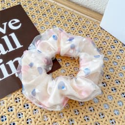 Fresh Style Floral Pleated Hair Bands High Elasticity Fashion Hair Scrunchies Suitable for Ponytail Versatile Hair Accessories