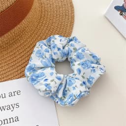 Fresh Style Floral Pleated Hair Bands High Elasticity Fashion Hair Scrunchies Suitable for Ponytail Versatile Hair Accessories
