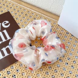 Fresh Style Floral Pleated Hair Bands High Elasticity Fashion Hair Scrunchies Suitable for Ponytail Versatile Hair Accessories