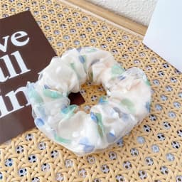 Fresh Style Floral Pleated Hair Bands High Elasticity Fashion Hair Scrunchies Suitable for Ponytail Versatile Hair Accessories