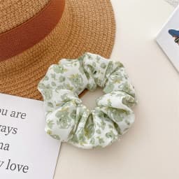 Fresh Style Floral Pleated Hair Bands High Elasticity Fashion Hair Scrunchies Suitable for Ponytail Versatile Hair Accessories