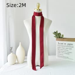 Casual Long Hair Scarf Headband Solid Color Neck Scarf Favor Silk Elegant Ribbon Party Scrunchies