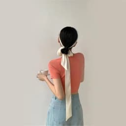 Casual Long Hair Scarf Headband Solid Color Neck Scarf Favor Silk Elegant Ribbon Party Scrunchies