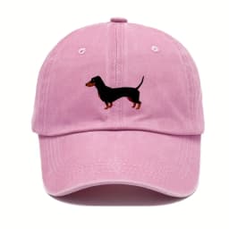 Retro dachshund baseball cap for both men and women, adjustable and cute cartoon design suitable for sports and casual wear