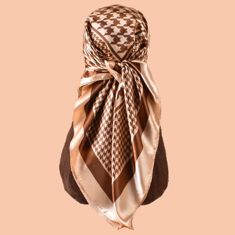 1PC Women's Summer Beach Accessory Fashion Satin Square Scarf 90*90inch Multi-use Headscarf Party Use Versatile Hair Towel
