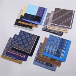 3Pcs Men's Pure Cotton Printed Plaid Handkerchief Summer Thin Old-fashioned Nostalgic Cotton Soft Square Towel Hand 43 * 43cm