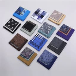 3Pcs Men's Pure Cotton Printed Plaid Handkerchief Summer Thin Old-fashioned Nostalgic Cotton Soft Square Towel Hand 43 * 43cm