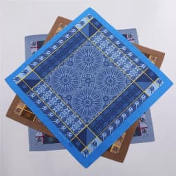 3Pcs Men's Pure Cotton Printed Plaid Handkerchief Summer Thin Old-fashioned Nostalgic Cotton Soft Square Towel Hand 43 * 43cm