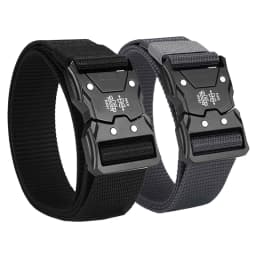 Men's Tactical Belt Canvas Woven Breathable Belt Durable Outdoor Belt, Casual Comfortable Jeans Belt for Male