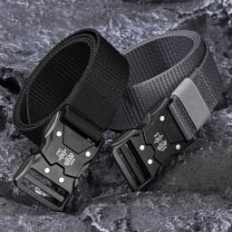 Men's Tactical Belt Canvas Woven Breathable Belt Durable Outdoor Belt, Casual Comfortable Jeans Belt for Male