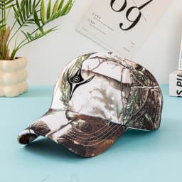 European and American Summer Outdoor Baseball Caps, Leaf-Printed Jungle Camouflage Caps, Men's and Women's Camouflage Baseball C