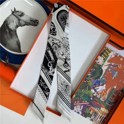 POBING 2025 New Style Binding Handle Hairband Silk Scarf 100% Mulberry Silk Amazon Celebration Twill Silk 5*86CM