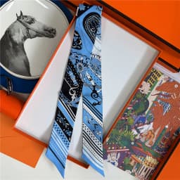 POBING 2025 New Style Binding Handle Hairband Silk Scarf 100% Mulberry Silk Amazon Celebration Twill Silk 5*86CM