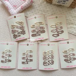6Pcs New Korean Candy Girl Kids BB Clips Simple Cute Polka Dot Love Star Water Droplet Metal Hair Clip Children Hairpin Headwear