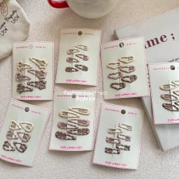 6Pcs New Korean Candy Girl Kids BB Clips Simple Cute Polka Dot Love Star Water Droplet Metal Hair Clip Children Hairpin Headwear