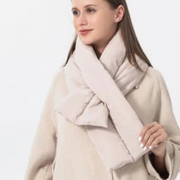Simple Fashion Down Cotton Winter Scarf Warm Thickened Cross Ring Scarves Windproof Soft Skiing Scarve Outdoor Sports