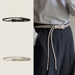 Trend Quick Release Snap Buckle Double Rope Belt Luxury Design Versatile Braided Rope Belt Student Jeans Pants Belt