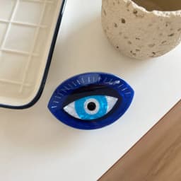 1pc New Devil's Eye Hair Clip Retro Blue Eyes Fatima's Palm Grip Halloween Evil Eye Headpiece