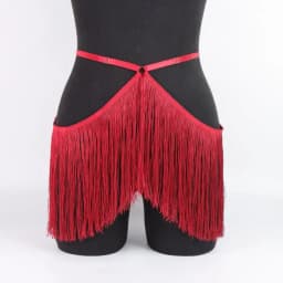 Fringe Belt Skirt, Burlesque Waist Harness, Adjustable Elastic Harness