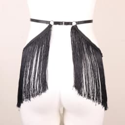 Fringe Belt Skirt, Burlesque Waist Harness, Adjustable Elastic Harness