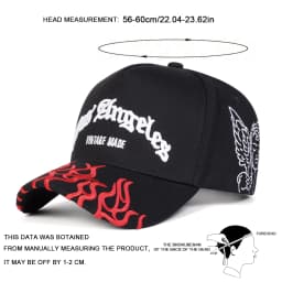 Unisex LOS ANGELES Flames Embroidery Baseball Caps Spring Autumn Outdoor Adjustable Casual Hats Sunscreen Hat Sports Cap