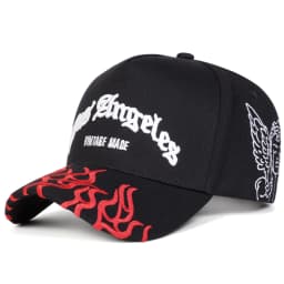 Unisex LOS ANGELES Flames Embroidery Baseball Caps Spring Autumn Outdoor Adjustable Casual Hats Sunscreen Hat Sports Cap