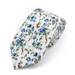 New Men's 7.5cm Tie Cotton Beautiful Elegant Pink Green Flower Leaves Necktie Wedding Party Daily Suit Shirt Accessory Gift