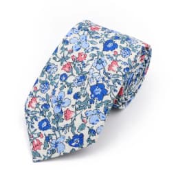 New Men's 7.5cm Tie Cotton Beautiful Elegant Pink Green Flower Leaves Necktie Wedding Party Daily Suit Shirt Accessory Gift