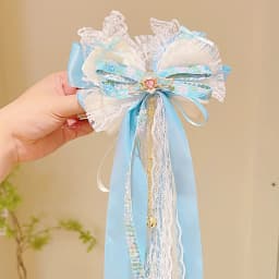 Children's hair accessories, student girls, fresh and cute, bow and ribbon hairpins, hair accessories, Lolita hairpins