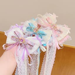 Children's hair accessories, student girls, fresh and cute, bow and ribbon hairpins, hair accessories, Lolita hairpins
