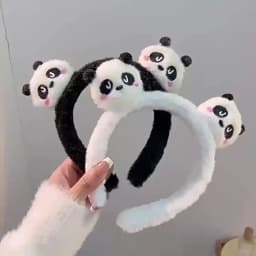 1 Sweet Style Panda Plush Hair Band, Animal Hair Band, Suitable for Makeup and Face Washing