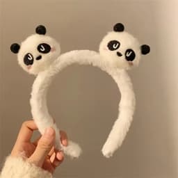 1 Sweet Style Panda Plush Hair Band, Animal Hair Band, Suitable for Makeup and Face Washing