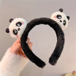 1 Sweet Style Panda Plush Hair Band, Animal Hair Band, Suitable for Makeup and Face Washing