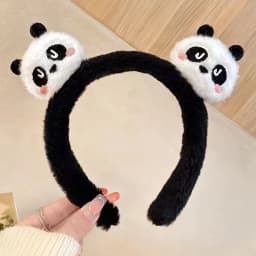1 Sweet Style Panda Plush Hair Band, Animal Hair Band, Suitable for Makeup and Face Washing