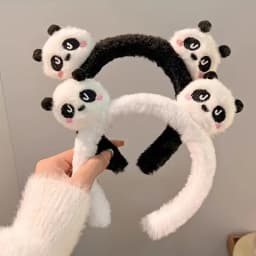 1 Sweet Style Panda Plush Hair Band, Animal Hair Band, Suitable for Makeup and Face Washing