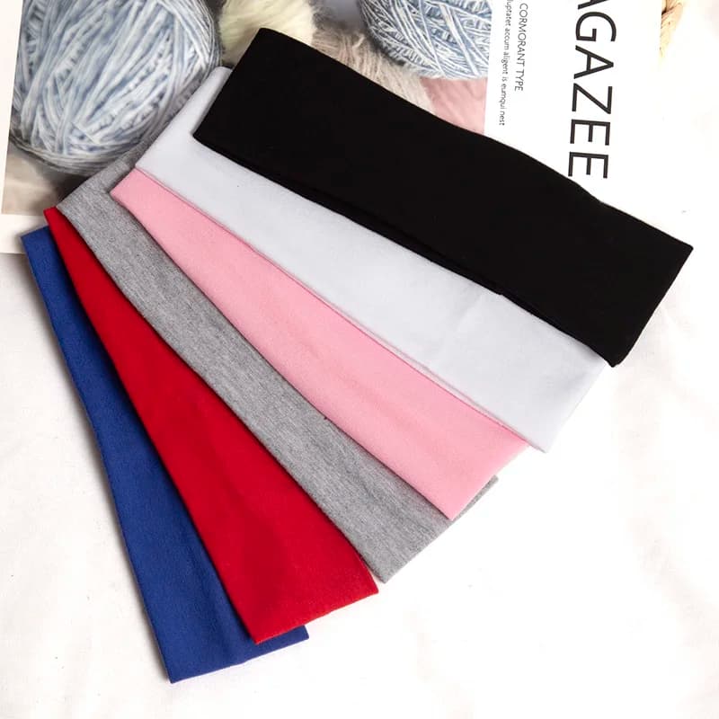 3Pcs Simple Elastic Fashion Women Solid Color HairBands Cute Wash Face Make-up Hair Band Vintage Sports Running Yoga Headbands
