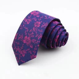 Man's 6cm Casual Floral Polyester Tie Red Blue Green Flower Pattern Jacquard Necktie Business Suit Accessory Wedding Party Gifts