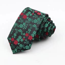 Man's 6cm Casual Floral Polyester Tie Red Blue Green Flower Pattern Jacquard Necktie Business Suit Accessory Wedding Party Gifts