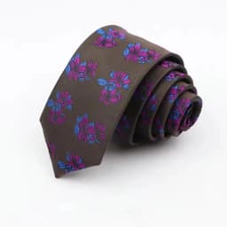Man's 6cm Casual Floral Polyester Tie Red Blue Green Flower Pattern Jacquard Necktie Business Suit Accessory Wedding Party Gifts
